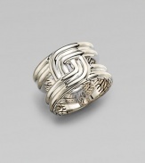 A bold sterling silver design with signature John Hardy details.SilverAbout ½ wideImported