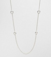 From the Lollipop Collection. Faceted drops of clear quartz in various sizes are sprinkled along a graceful sterling silver chain. Clear quartz Sterling silver Length, about 37 Lobster clasp Imported