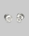 Classic button shapes lend a handsome sartorial touch to polished sterling silver links. Sterling silver About ¾ diam. Made in USA 