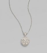 EXCLUSIVELY AT SAKS.COM. A sparkling pavé crystal shines on a delicate chain.Crystals Rhodium plated Chain length, about 16 with 2 extender Pendant diameter, about ½ Lobster clasp Imported