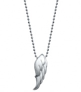 Have a little faith in this sterling silver pendant from Alex Woo. If little, it's wing-shaped charm hints at your free-spirited side.