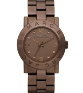 Icing on the cake: an Amy collection watch from Marc by Marc Jacobs that shines with crystal accents adorning a chocolate-hued shell.