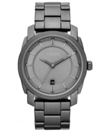 A fashionable yet functional steel timepiece from Fossil's Machine collection.