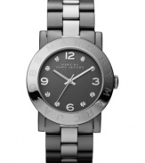 Monochromatic tones blend together with glitz accents on this Marc by Marc Jacobs watch.