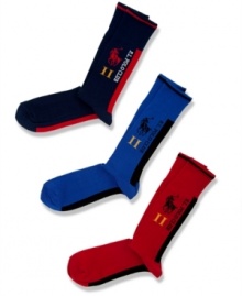 Sport these athletic socks from Polo Ralph Lauren to give your style a kick.