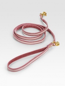 What every adorable pup needs for her daily stroll, crafted in leather with plush velvet trim. Leather/velvet Spot clean Imported What every adorable pup needs for her daily stroll, crafted in leather with plush velvet trim. Leather/velvet Spot clean Imported