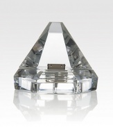 An elegant and radiant way to charge your iPhone, iPad or iPod, in a striking pyramid shape that adds sparkle to your desk or nightstand.HandmadeCrystalSigned by the artist3.75H X 3.5W X 3.25DWipe cleanImported