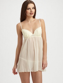 Embroidered lace cups and an alluring mesh body create a sophisticated after dark ensemble, teamed with a sexy G-string.Adjustable twin shoulder straps Padded cups with embroidered lace overlay Elastic Empire waist Mesh body Lettuce edged hem Matching G-string About 27, from shoulder to hem Babydoll: 80% polyamide/16% elastane/4% viscose G-string: 98% polyamide/2% cotton Hand wash Made in Italy Embroidered lace cups and an alluring mesh body create a sophisticated after dark ensemble, teamed with a sexy G-string.Adjustable twin shoulder straps Padded cups with embroidered lace overlay Elastic Empire waist Mesh body Lettuce edged hem Matching G-string About 27, from shoulder to hem Babydoll: 80% polyamide/16% elastane/4% viscose G-string: 98% polyamide/2% cotton Hand wash Made in Italy
