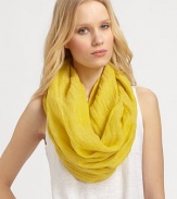 Add a vibrant pop of color with this linen infinity style.82L X 16WDry cleanLinenImported