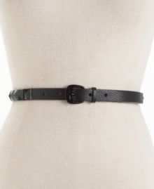 A slender, ultra-stylish studded leather belt by MICHAEL Michael Kors. A slender, ultra-stylish studded leather belt by MICHAEL Michael Kors.