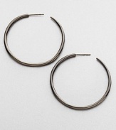 From the Wicked Collection. A thin and elegant style in blackened sterling silver with a subtle, faceted design. Black rhodium-plated sterling silverLength, about 2.5Post backImported 