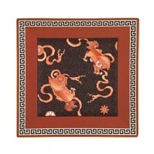 Dynasty, the newest pattern from Wedgwoods Expressive collection is uniquely designed with an archival Chinese Dragon motif and elegant Greek key border. Bone china. Dynasty, the newest pattern from Wedgwoods Expressive collection is uniquely designed with an archival Chinese Dragon motif and elegant Greek key border. Bone china.