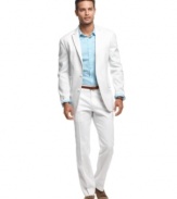 Get some lightweight style into your business wardrobe with this linen blazer from INC International Concepts.