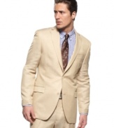Shift into neutral. This slim-fit blazer from Tallia Orange has the perfect palette for a variety of styles.