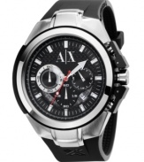 Casual and cool, this multifunctional watch by AX Armani Exchange works with any wardrobe.