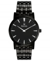 Endless mystery makes the man with this blacked out watch from Bulova.