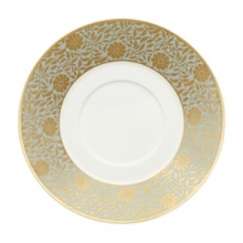 Villeroy & Boch's Aureaus dinnerware is a decadent delight: golden filigree is lavished on an aquamarine decoration that stepped right off the fashion runway. Bursting lotus blossoms adorn plates and service pieces, adding shades of fuchsia, tangerine and sapphire. Aureus is a modern classic representing the convergence of past and present. Bone china with gold details. Dishwasher safe. Villeroy & Boch's Aureaus dinnerware is a decadent delight: golden filigree is lavished on an aquamarine decoration that stepped right off the fashion runway. Bursting lotus blossoms adorn plates and service pieces, adding shades of fuchsia, tangerine and sapphire. Aureus is a modern classic representing the convergence of past and present. Bone china with gold details. Dishwasher safe.