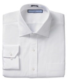 By combining a closer fit and a classic construction, Tommy Hilfiger saves you a trip to the tailor with this sophisticated dress shirt.