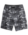 These O'Neill boardshorts mix classic plaid with edgy cameo for a hip surfer style.
