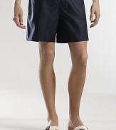 Miniature GG jacquard print adorns these stylish swim trunks rendered in quick-drying nylon.Drawstring tie waistBack patch pocketInseam, about 7PolyamideHand washMade in Italy