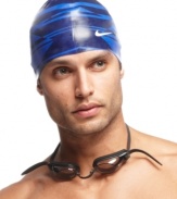Everything in its place. Keep your hair under wraps and out of your way with this striped swim cap from Nike.