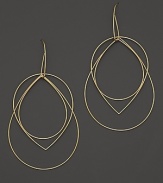 14K gold graduated teardrops move like ripples in a pond.