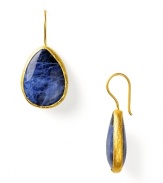 Coralia Leets' teardrop-shaped faceted stone earrings lend simple elegance to your look.