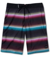 Say adios to boring swimwear with these brightly printed Hurley boardshorts. The back zippered pocket will keep your keys and such safe as you work those waves.