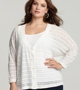 JET Plus Size Striped Cardigan