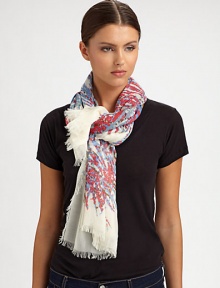 A vivid abstract print breathes life into this lightweight modal wrap.Modal43 X 70Dry cleanImported A vivid abstract print breathes life into this lightweight modal wrap.Modal43 X 70Dry cleanImported