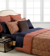 Signature style! This Lauren Ralph Lauren Home Edmonton comforter set pairs bold paisley prints with rustic color palettes for a sophisticated, modern finish. Finely crafted with 230-thread count cotton sateen fabric, the ensemble embraces you with endless comfort.