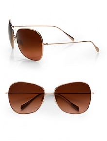 A large but minimal design for simply chic style. Available in rose gold with copper gradient lens. 100% UV protectionImported A large but minimal design for simply chic style. Available in rose gold with copper gradient lens. 100% UV protectionImported