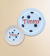 Mealtime will never be the same once your little ones have a personalized plate and bowl to sit down to...they'll be eager to sit down at their very own spot every time! And no worries about when the plate or bowl is dropped, since they're designed to withstand breakage.
