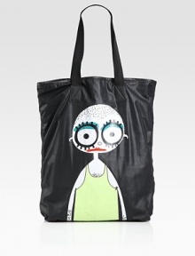 A clever nylon shopper featuring Marc's signature illustration, ideal for stowwing away in your suitcase, tote or briefcase.Top handlesOpen topPolyester17W X 17¼HImported