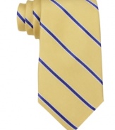 You'll never go wrong with this crisp classic striped tie from Tommy Hilfiger.