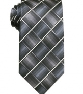 Get on the grid. This tie from John Ashford is a sleek way to square off for your workday.