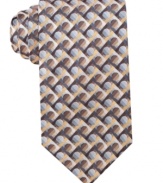 Put an exclamation point on your confident business look with this print tie from John Ashford.