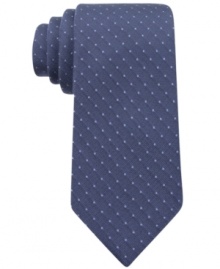 On point: keep your business look polished with this silk tie from Calvin Klein. On point: keep your business look polished with this silk tie from Calvin Klein.