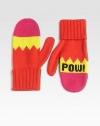 Art imitates life on these Kate Spade mittens featuring a lively color palette and an even more energetic POW! on each hand.7 longMerino woolHand washImported