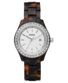 Dress up your day with this sparkling watch by Fossil.