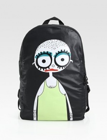 Fun and delightful, this nylon backpack featuring Marc's signature illustration is perfect for the traveler on-the-go.Zip closureTop handleInterior pocketNylon12¾W x 18¾H x 3¾DImported Fun and delightful, this nylon backpack featuring Marc's signature illustration is perfect for the traveler on-the-go.Zip closureTop handleInterior pocketNylon12¾W x 18¾H x 3¾DImported