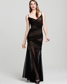 Tadashi Shoji Gown - Illusion Mesh