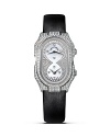 This classic cocktail watch from Philip Stein boasts a diamond pavé case and dual time zone functionality.