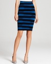 BCBGMAXAZRIA Skirt - Imari Uneven Striped Pencil