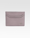 A smart leather card case in sumptuous pebbled leather with a front logo detail.Two card slotsLeather4W x 3HMade in Italy