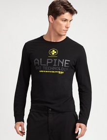 This long-sleeved crewneck is rendered in breathable cotton jersey and accented with graphic prints for adventurous appeal.CrewneckCottonMachine washImported This long-sleeved crewneck is rendered in breathable cotton jersey and accented with graphic prints for adventurous appeal.CrewneckCottonMachine washImported