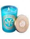From a uniquely New York collection of scents, this unisex fragrance is energetic, bursting with citrus.  · Blend of citrus, gardenia, jasmine and basil  · Made of the finest wax and wicks  · In sturdy, tinted glass container  · Gilt metal cap keeps scent from fading 