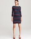 Line up your style with this MARC BY MARC JACOBS striped dress, a vibrant update to your 7-day wardrobe that boasts go-anywhere cool with bold-hued pumps or edgy ankle boots.