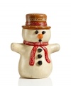 There's at least one little man who doesn't mind receiving coal!  This hand-painted chalkware figurine depicts an adorable snowman painted with lifelike detail. Makes the perfect gift for someone special this holiday season.