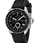 Modern and stylish, this watch features a comfy sports strap with contrast stitching in black and white. Packaged in a collectible tin.